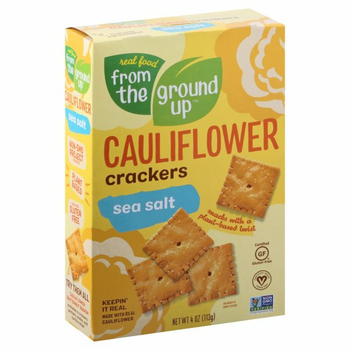 Calories in From the Ground Up Cauliflower Crackers, Sea Salt