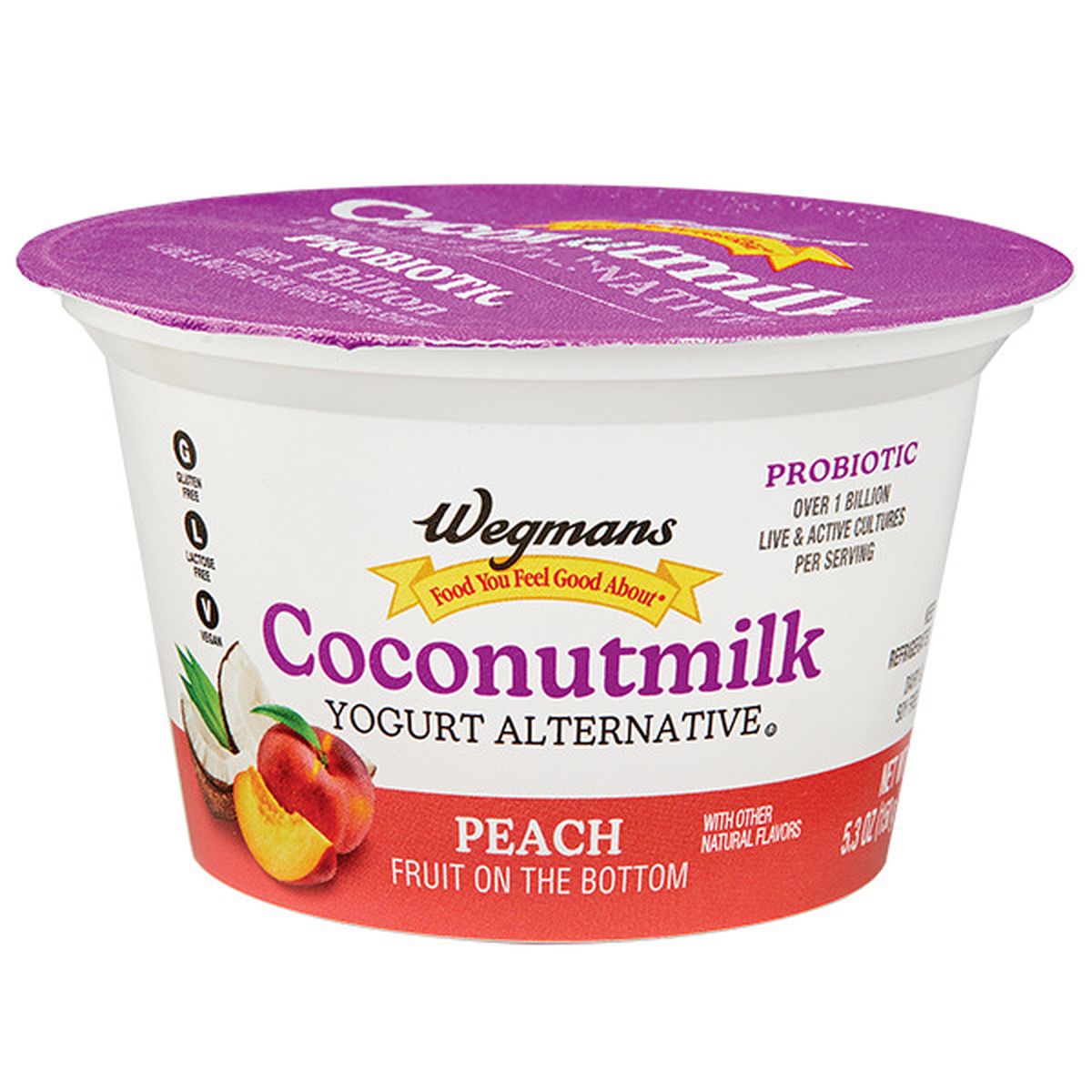 Calories in Wegmans Coconutmilk Yogurt Alternative, Peach