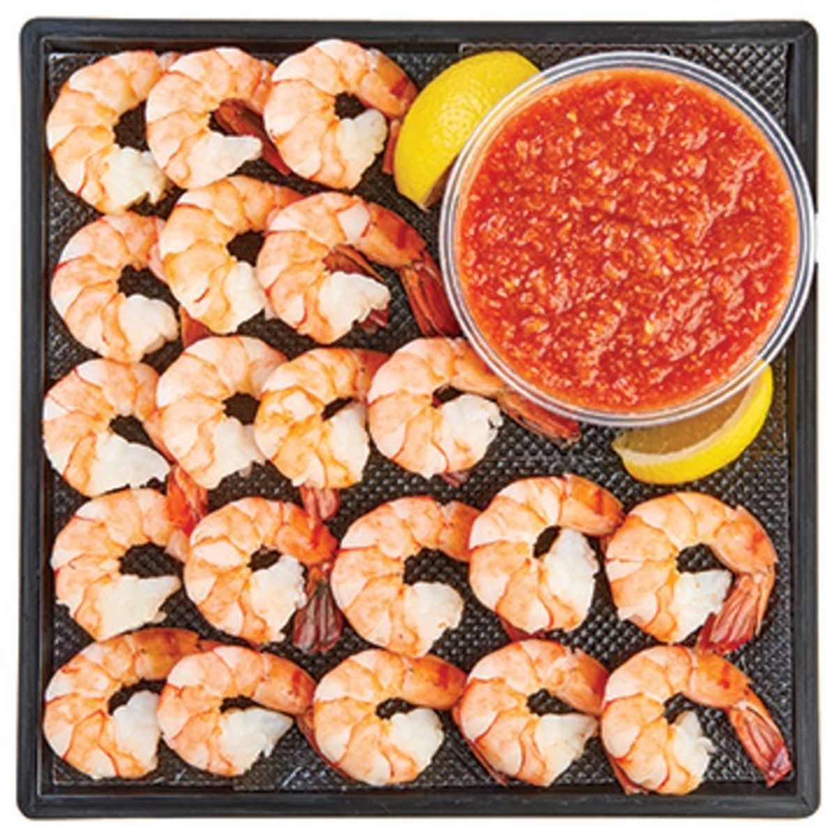Calories in Wegmans Organic Shrimp Cocktail Tray, Fresh Cooked, 20 Count
