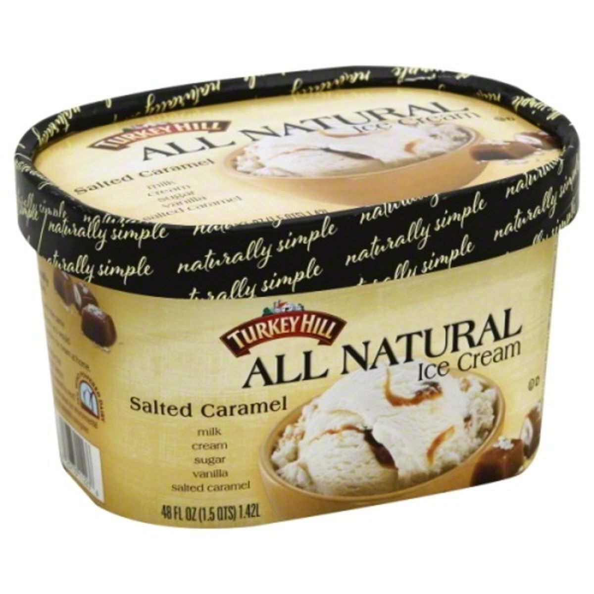 Calories in Turkey Hill Ice Cream, All Natural, Salted Caramel