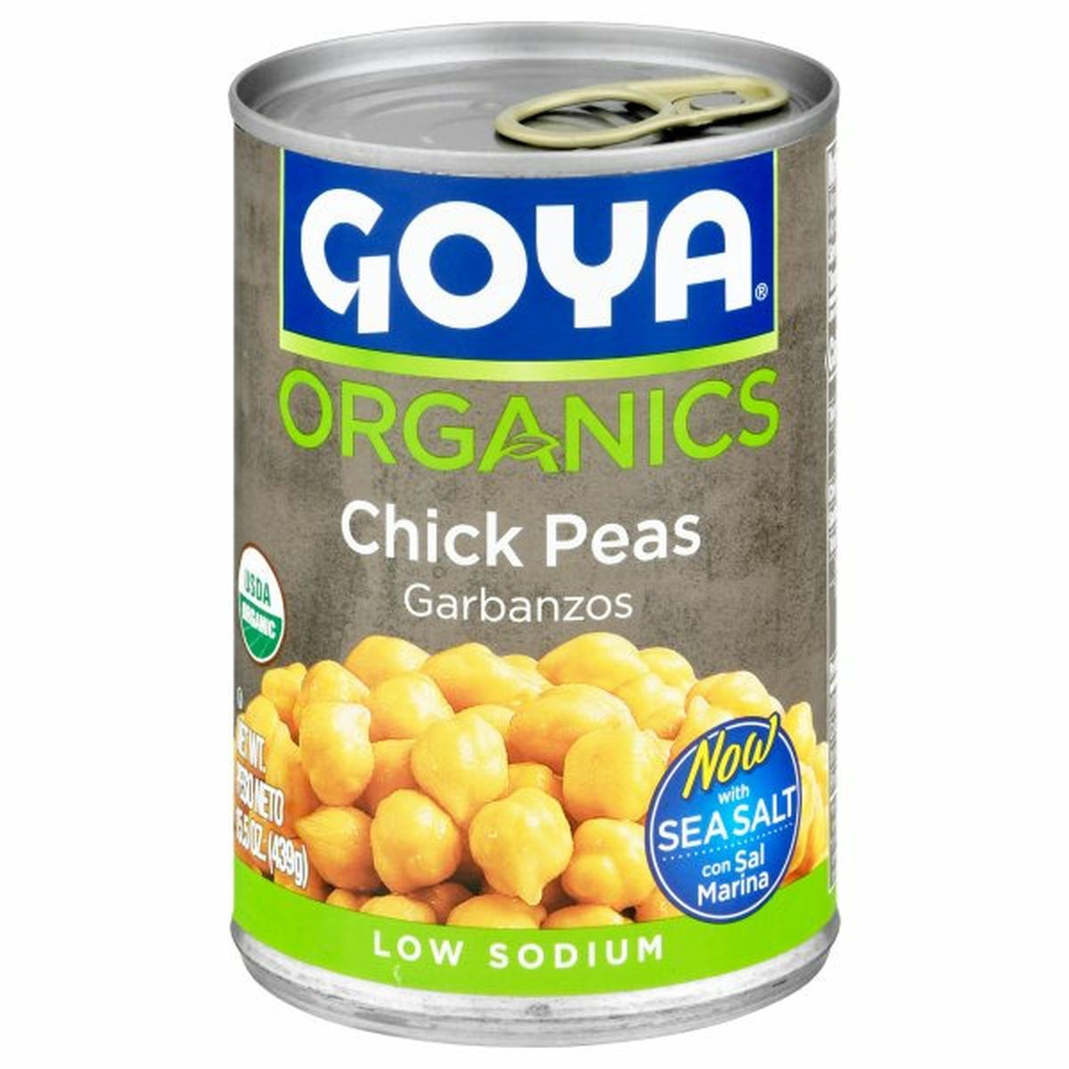 Calories in Goya Organics Chick Peas, Low Sodium