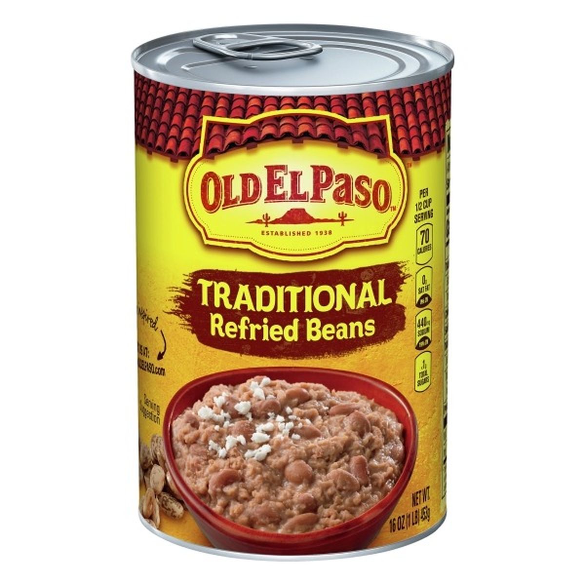 Calories in Old El Paso Refried Beans, Traditional