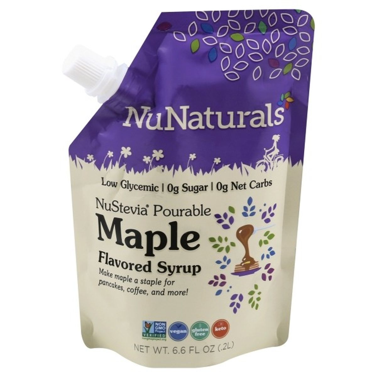 Calories in NuNaturals Nustevia Syrup, Maple, Pourable
