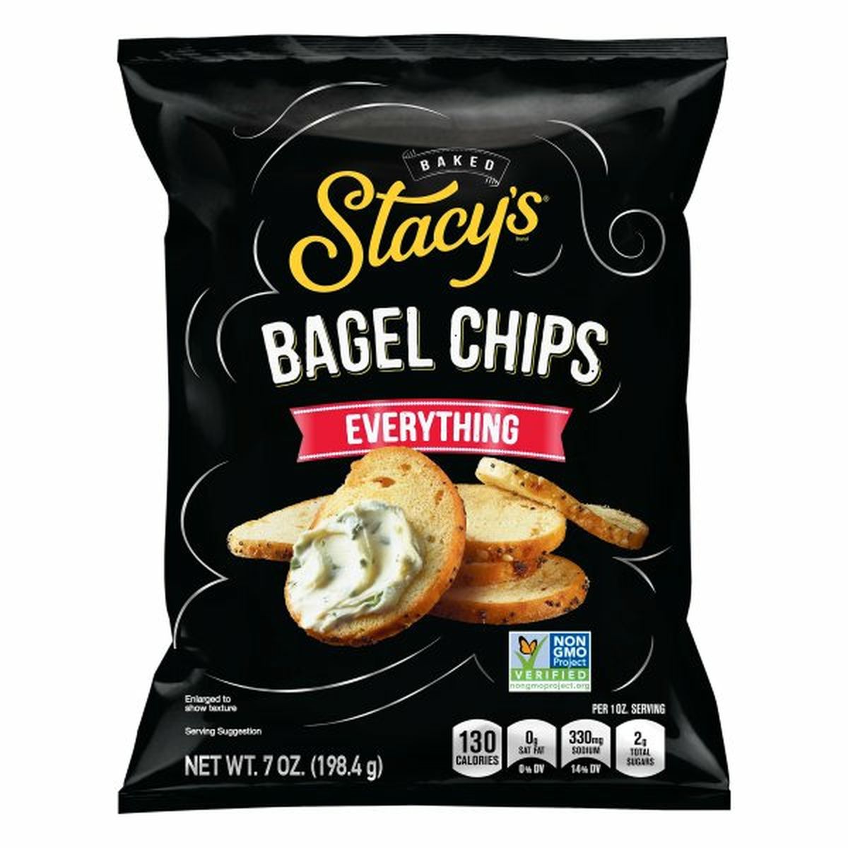 Calories in Stacy's Bagel Chips, Everything, Baked