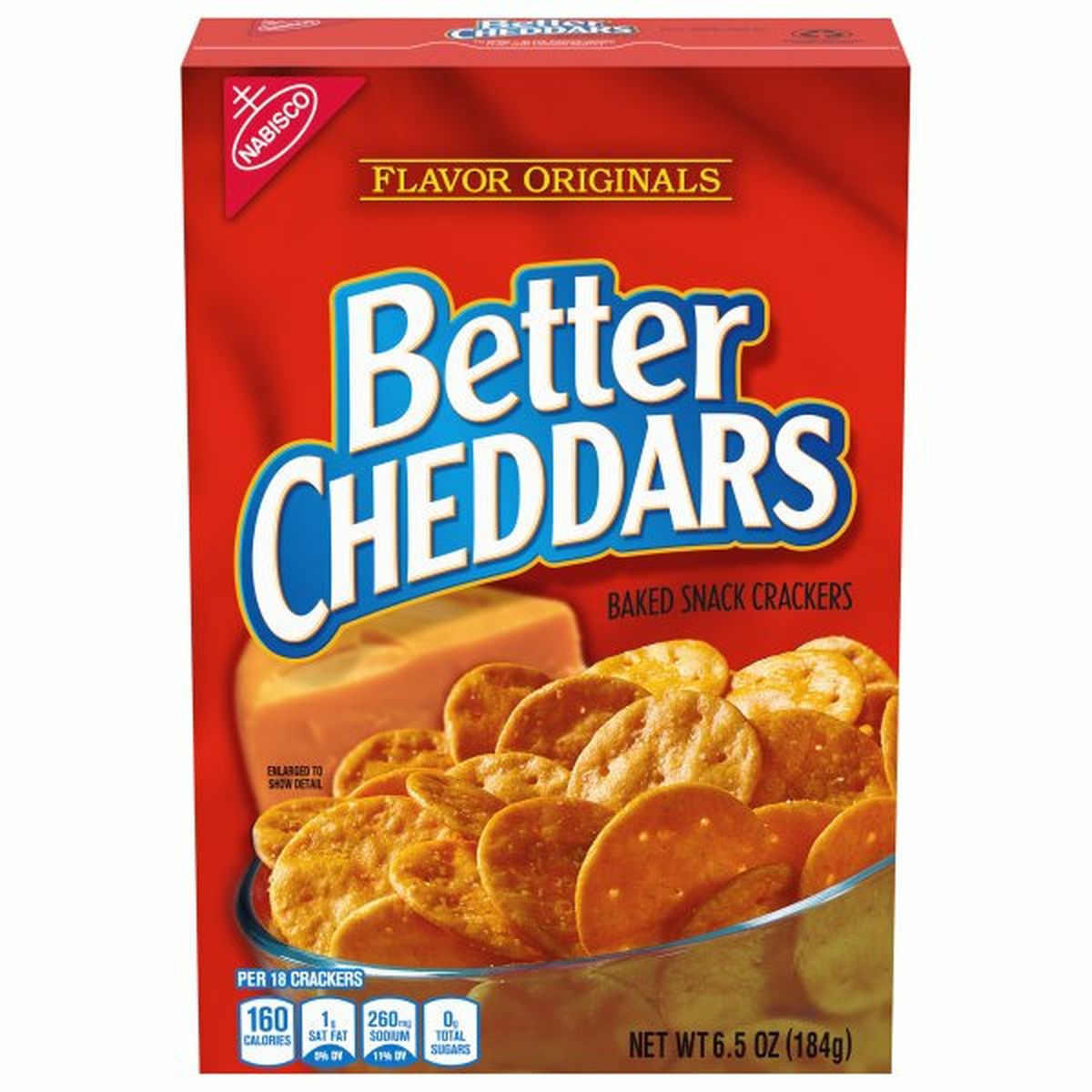 Calories in Better Cheddar Baked Snack Crackers, Flavor Original
