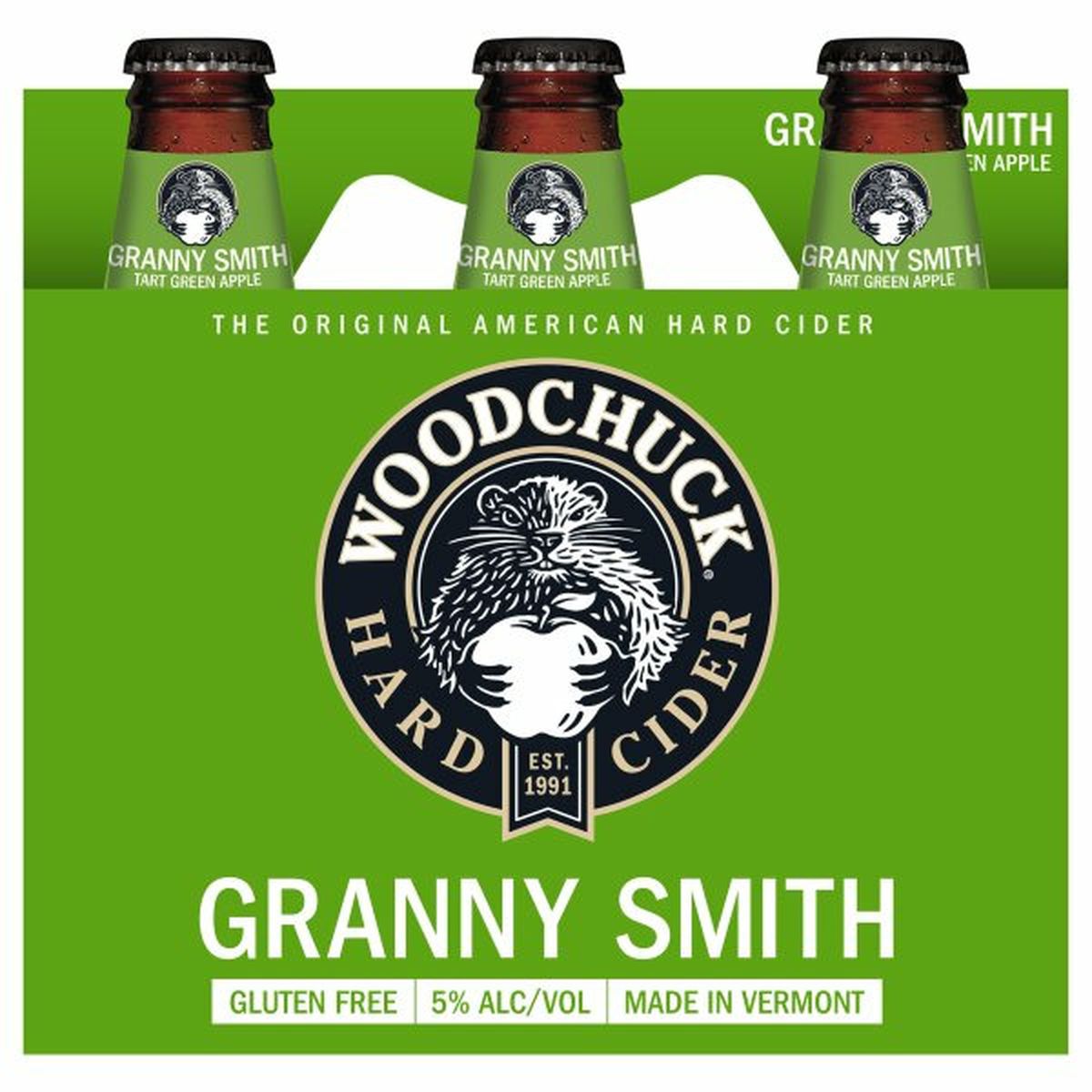 Calories in Woodchuck Hard Cider, Granny Smith 6/12 oz bottles