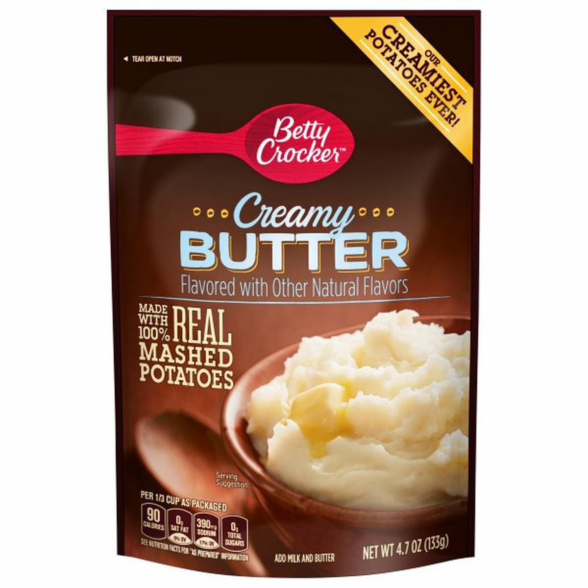 Calories in Betty Crocker Mashed Potatoes, Butter, Creamy