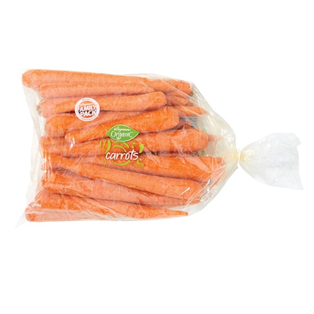 Calories in Wegmans Organic Carrots, FAMILY PACK