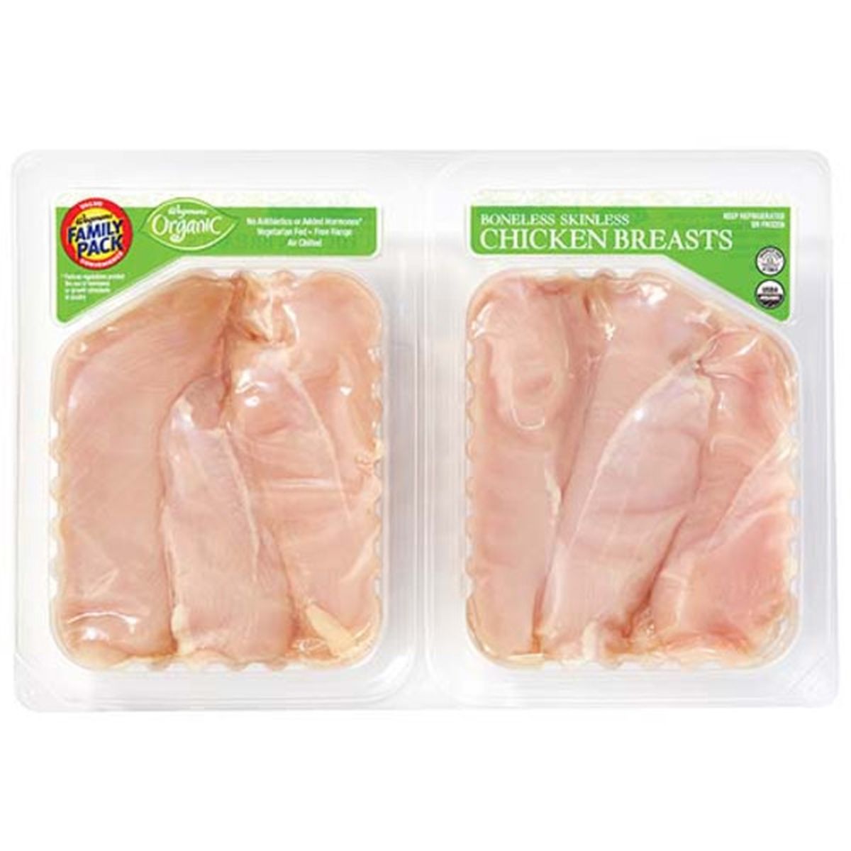 Calories in Wegmans Organic Boneless Skinless Chicken Breasts, FAMILY PACK