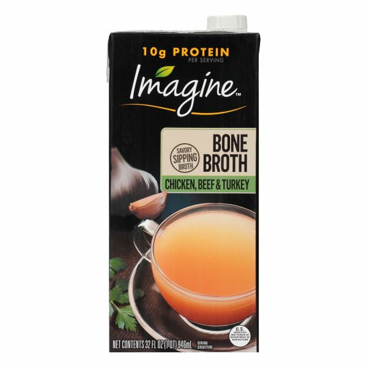 Calories in Imagine Bone Broth, Chicken Beef & Turkey