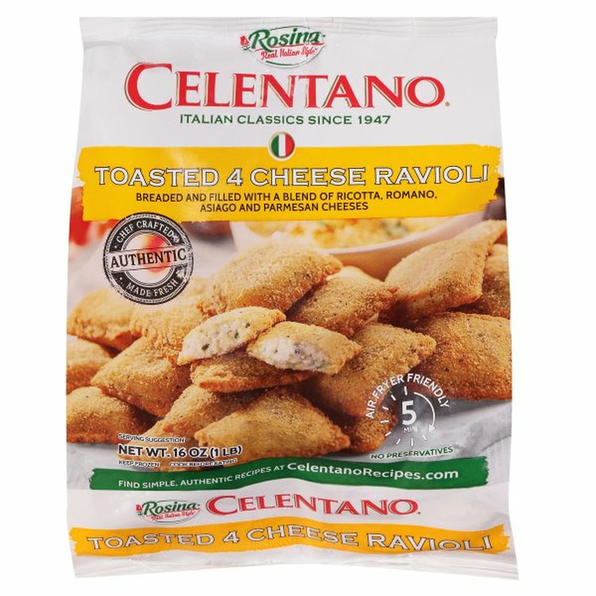 Calories in Celentano Ravioli, 4 Cheese, Toasted