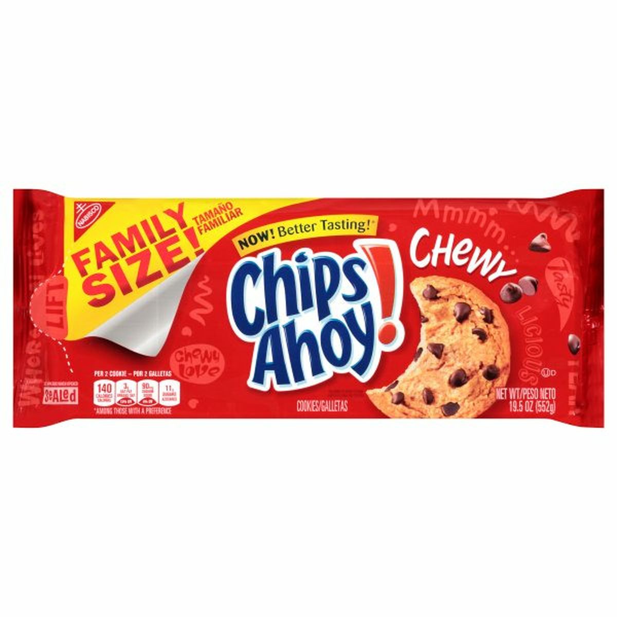 Calories in Chips Ahoy! Cookies, Chewy, Family Size