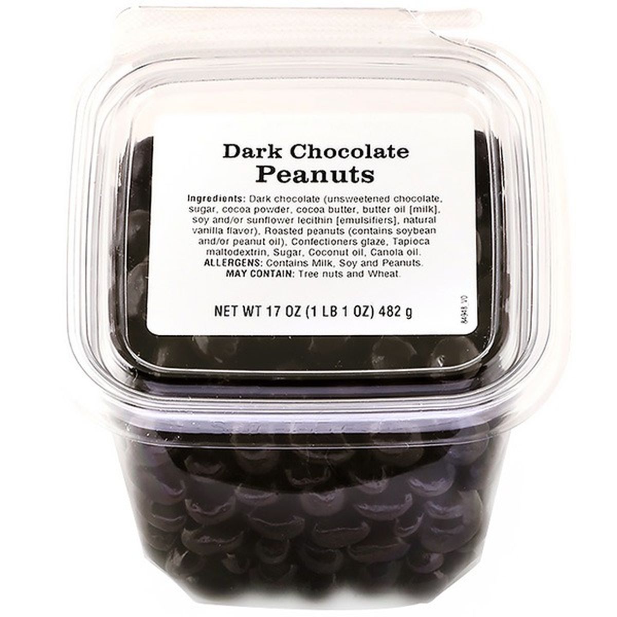 Calories in Johnvince Foods Dark Chocolate Peanuts Tub