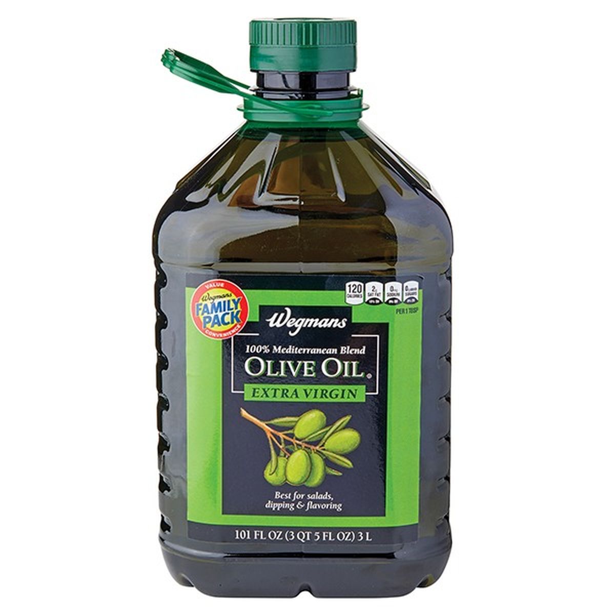 Calories in Wegmans Mediterranean Blend Extra Virgin Olive Oil, FAMILY PACK