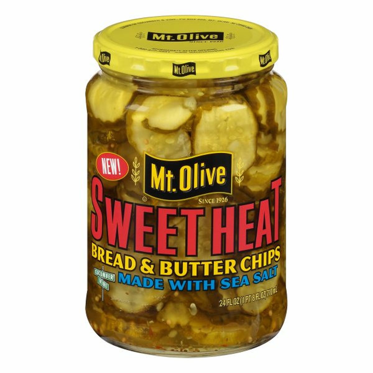Calories in Mt. Olive Pickles, Bread & Butter Chips, Sweet Heat