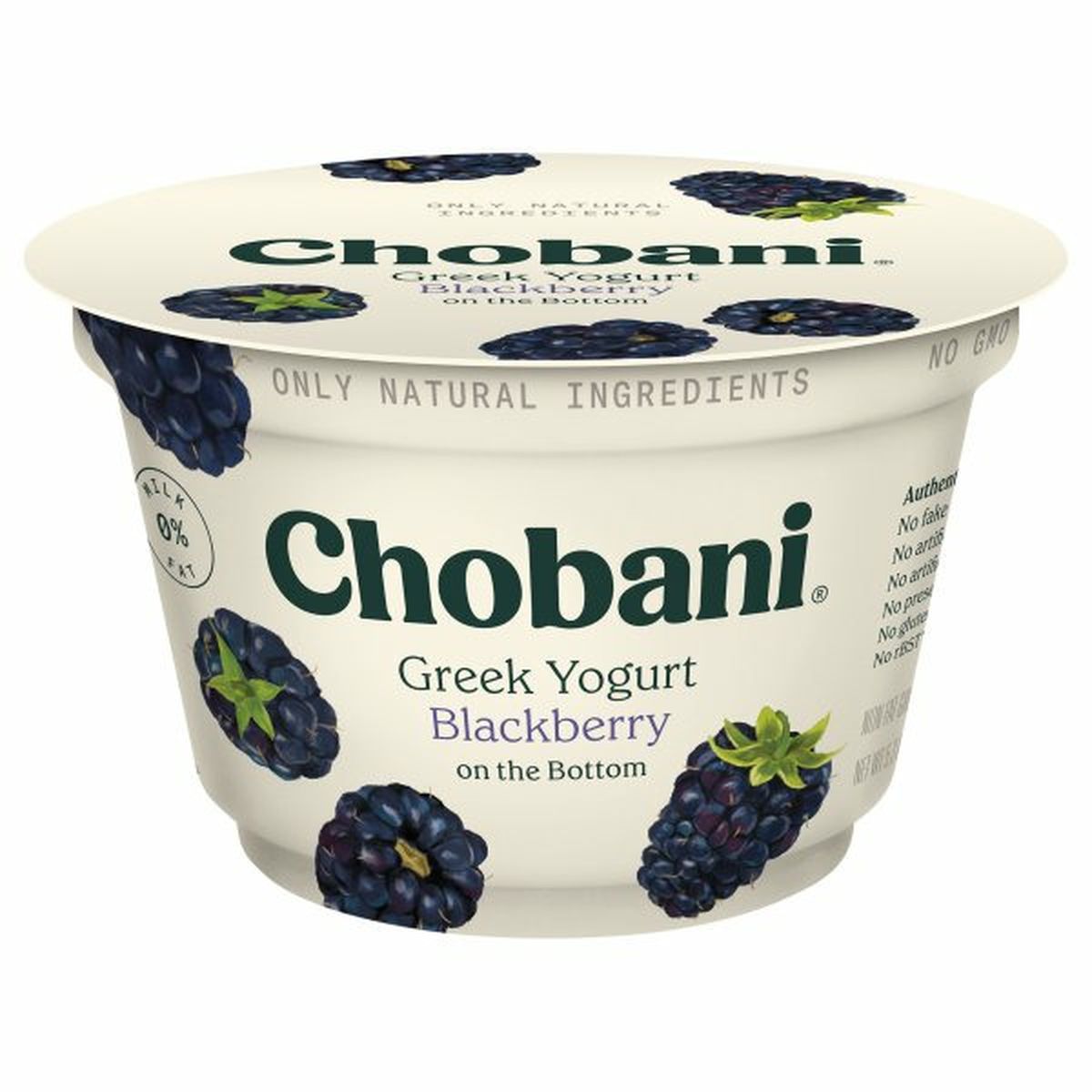 Calories in Chobani Yogurt, Greek, Non-Fat, Blackberry
