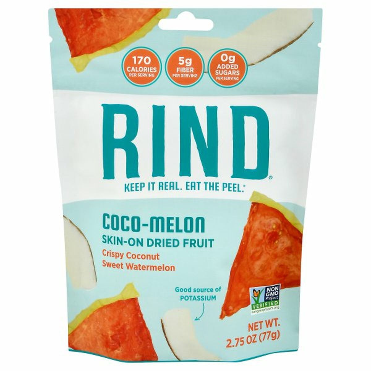 Calories in Rind Dried Fruit, Coco-Melon, Skin-On
