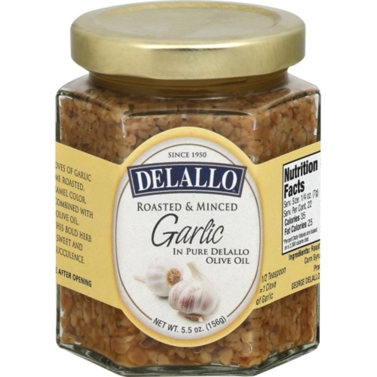Calories in dellalo Garlic, Roasted & Minced