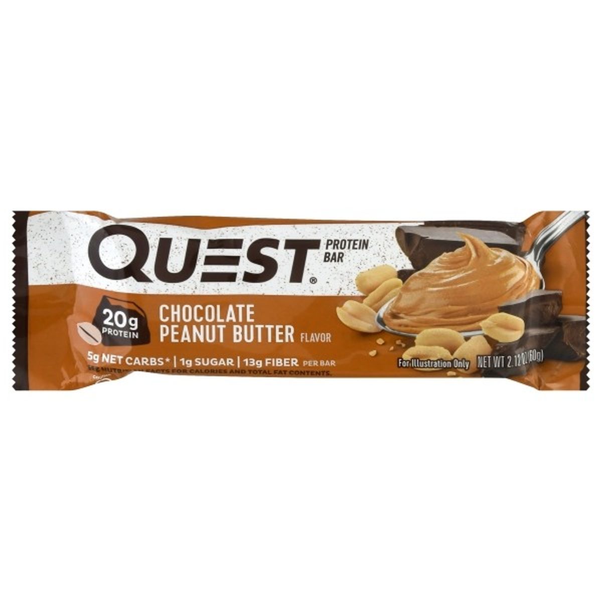 Calories in Quest Protein Bar, Chocolate Peanut Butter Flavor