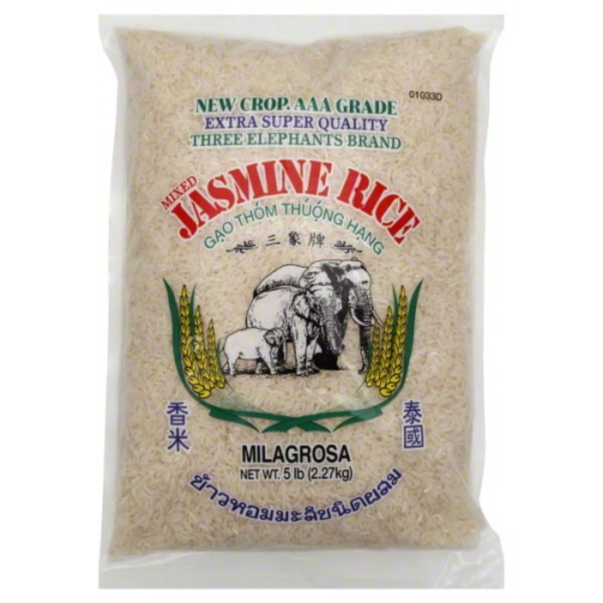 Calories in Three Elephants Rice, Jasmine, Mixed