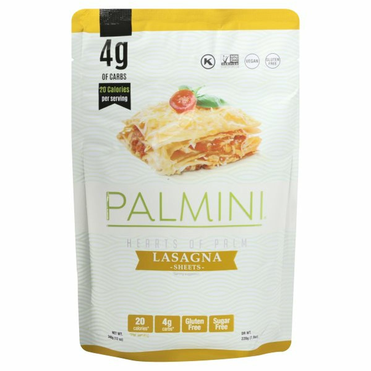 Calories in Palmini Lasagna Sheets, Hearts of Palm