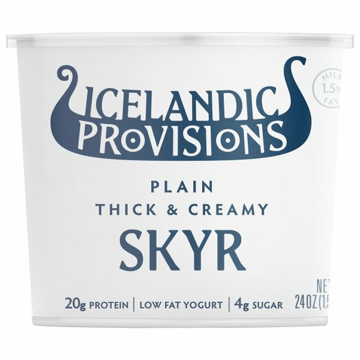 Calories in Icelandic Provisions Skyr, Low Fat, Plain, Thick & Creamy