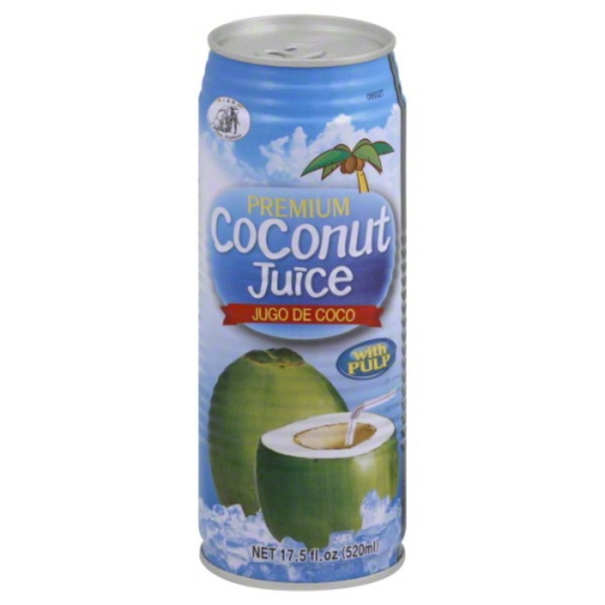 Calories in Three Elephants Coconut Juice, with Pulp