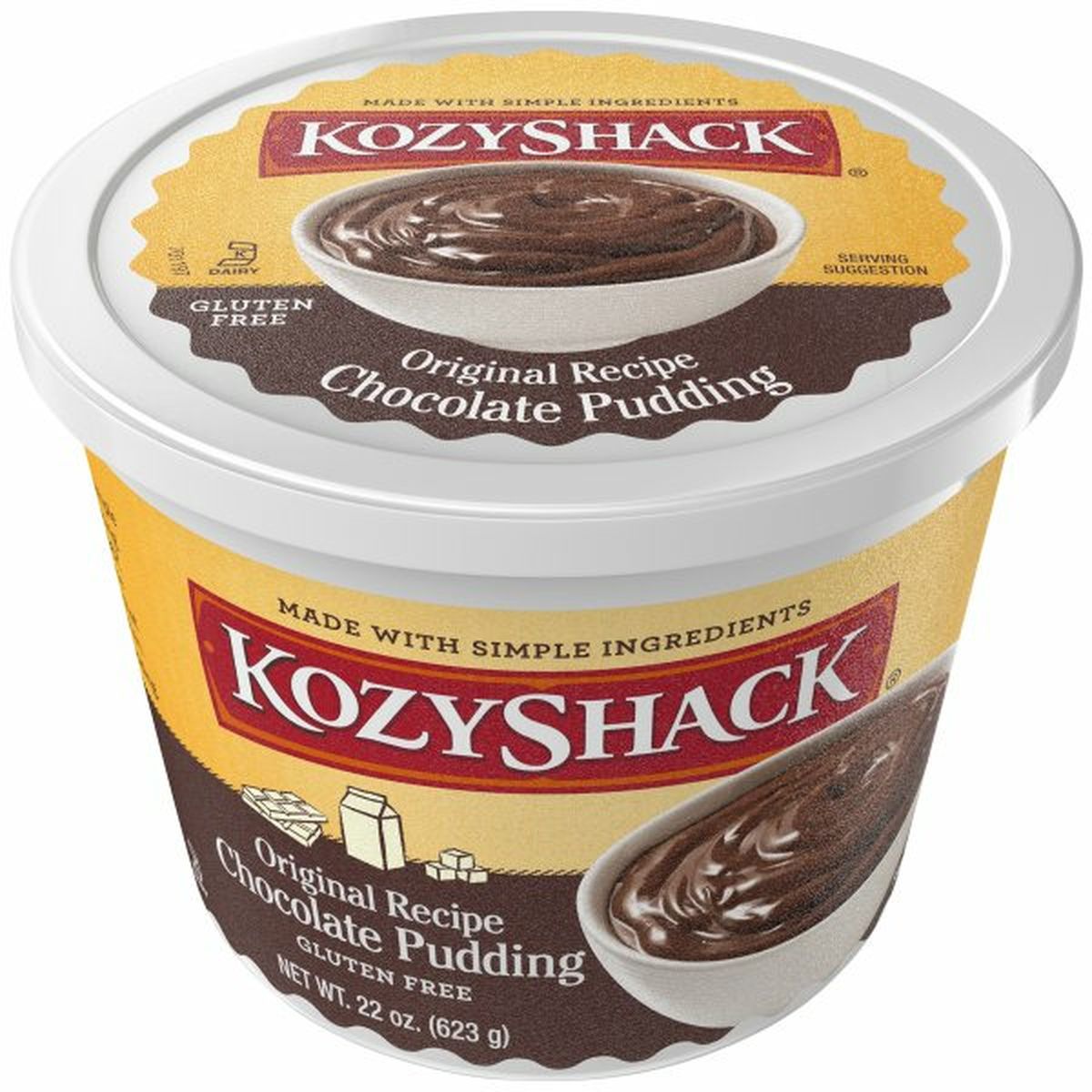 Calories in Kozy Shack Pudding, Chocolate, Gluten Free, Original Recipe