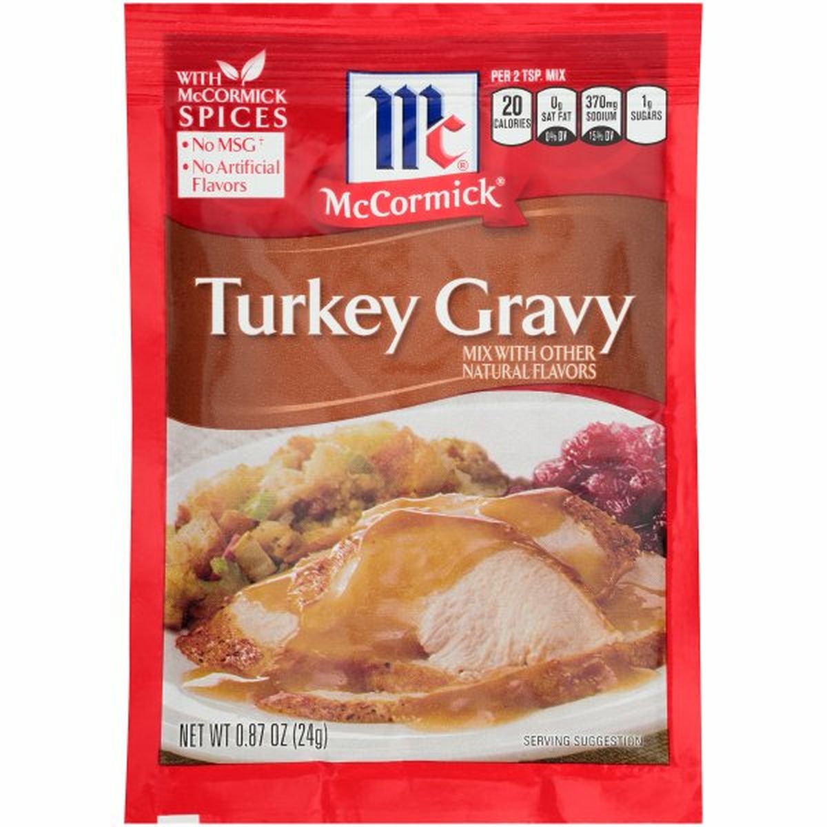 Calories in McCormicks  Turkey Gravy Mix