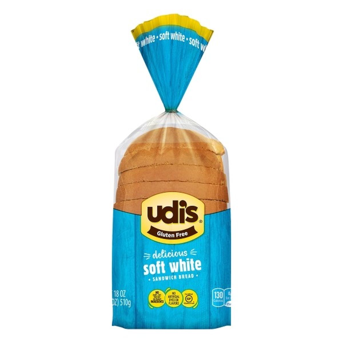 Calories in Udi's Gluten Free Sandwich Bread, Soft White