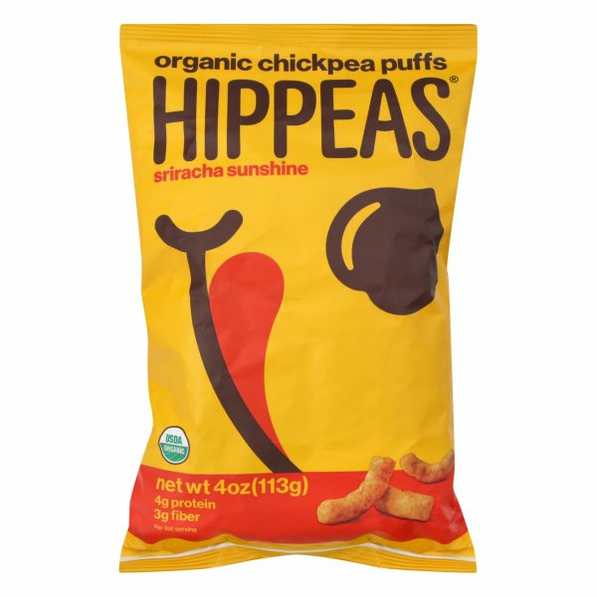 Calories in Hippeas Chickpea Puffs, Organic, Sriracha Sunshine
