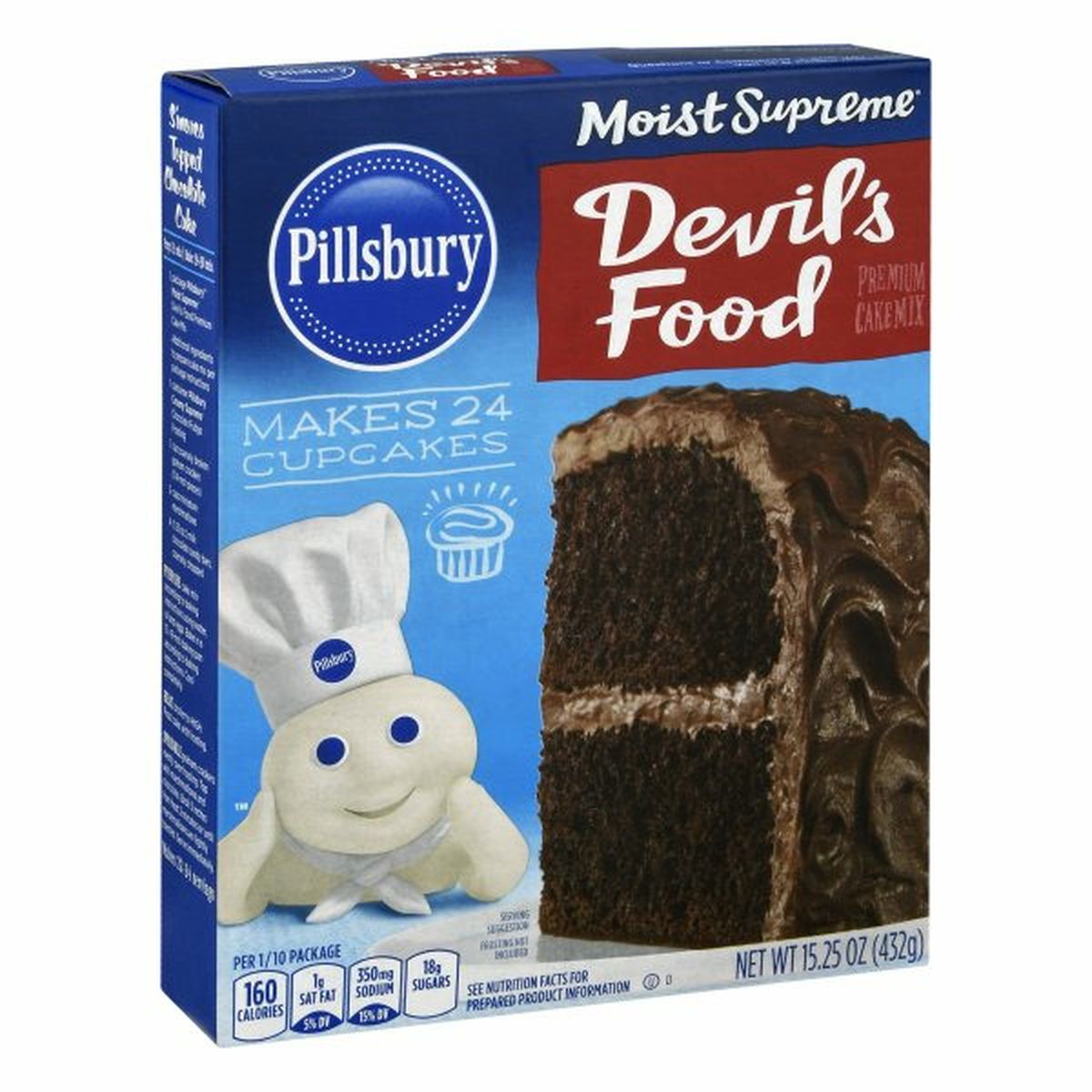 Calories in Pillsbury Cake Mix, Premium, Devil's Food