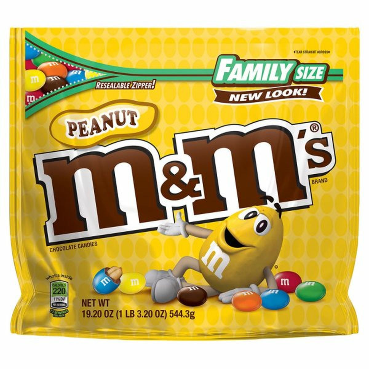 Calories in M&M's Chocolate Candies, Peanut, Family Size