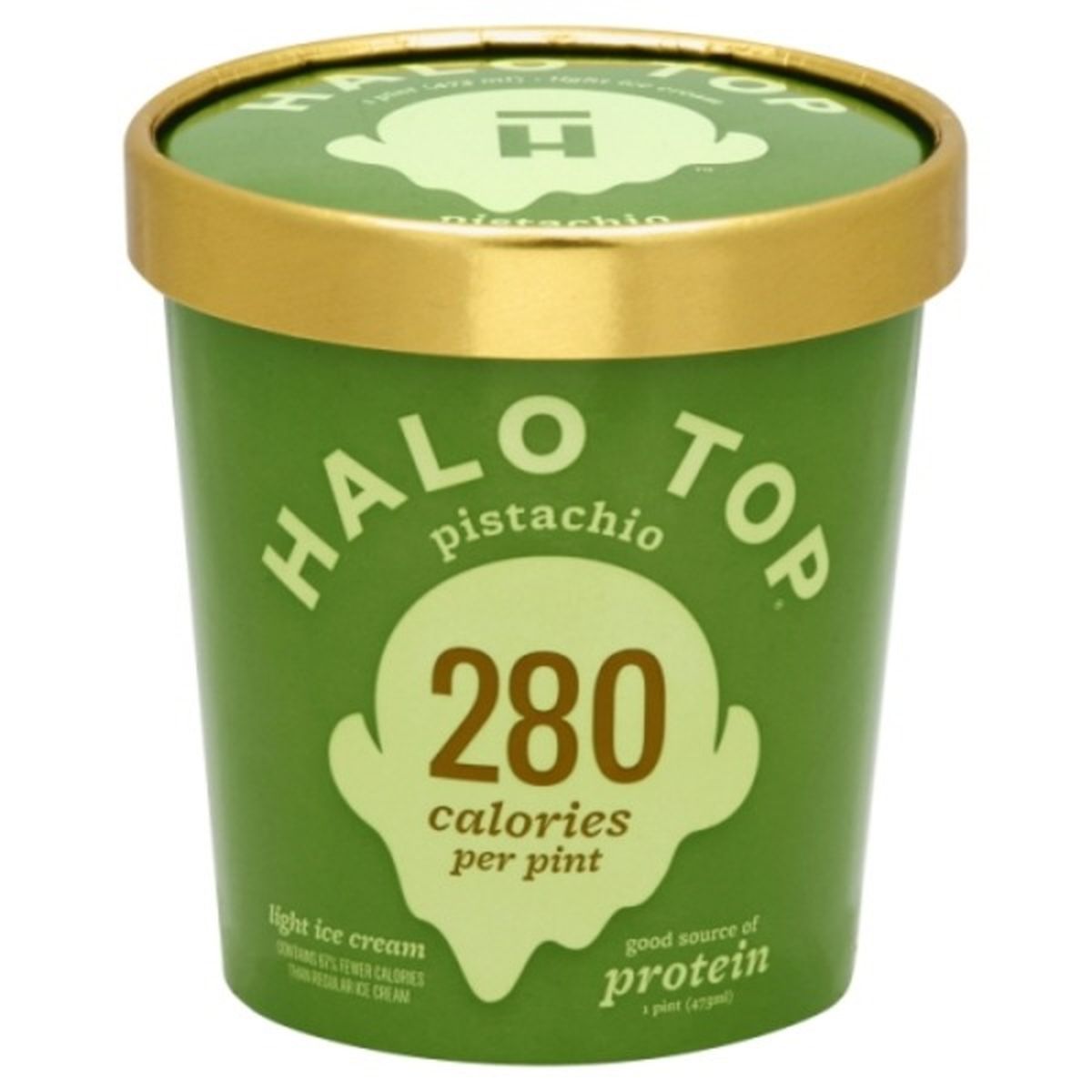 Calories in Halo Top Ice Cream, Light, Pistachio