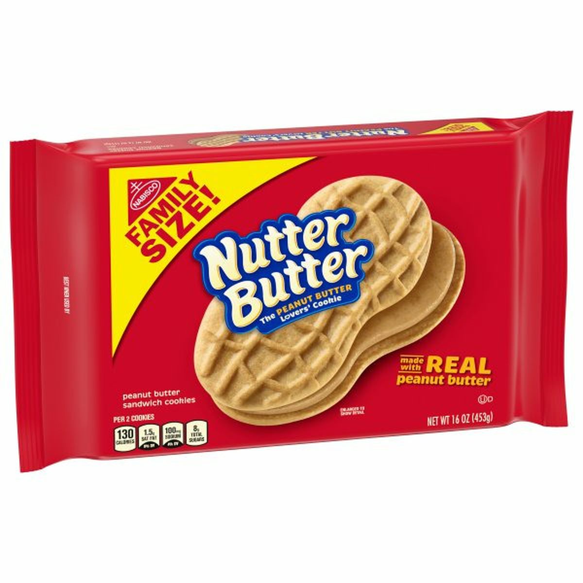 Calories in Nutter Butter Sandwich Cookies, Peanut Butter, Family Size