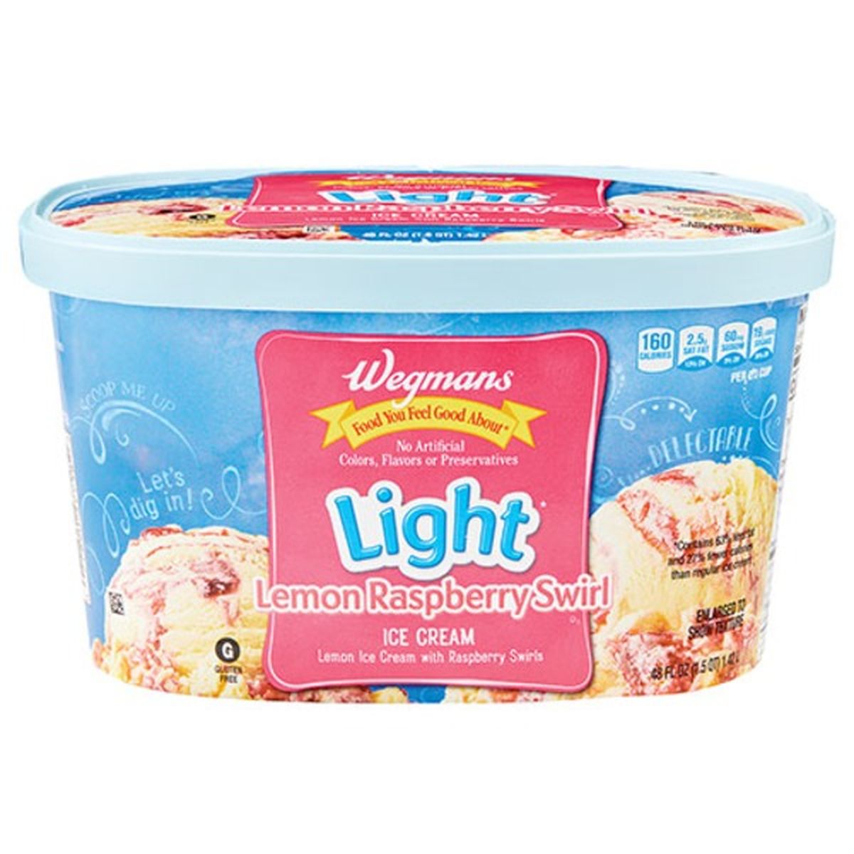 Calories in Wegmans Light* Lemon Raspberry Swirl Ice Cream