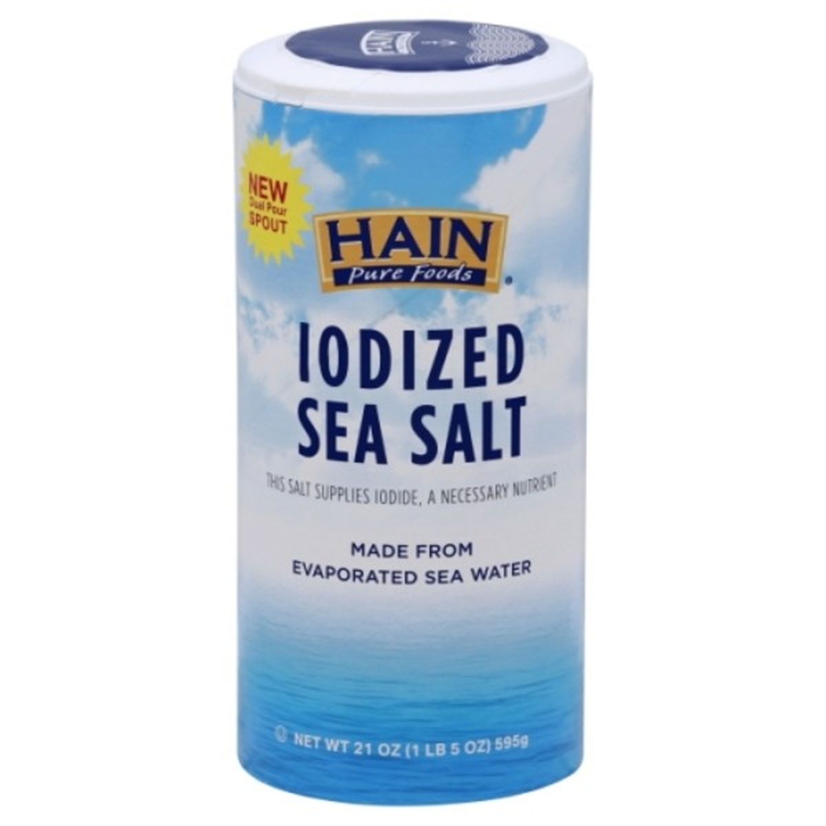 Calories in Hain Pure Foods Sea Salt, Iodized
