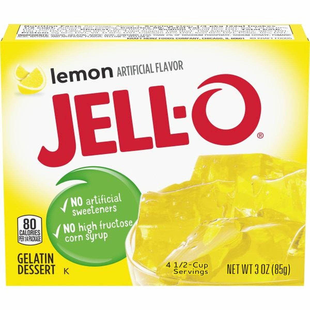 Calories in Jell-O Lemon Gelatin Mix
