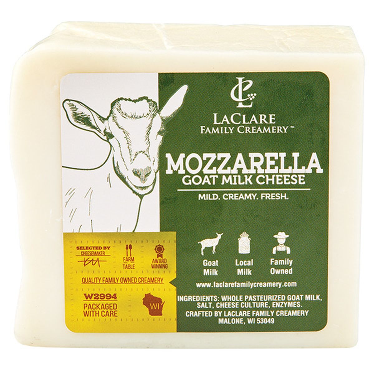 Calories in LaClare Goat Mozzarella Cheese