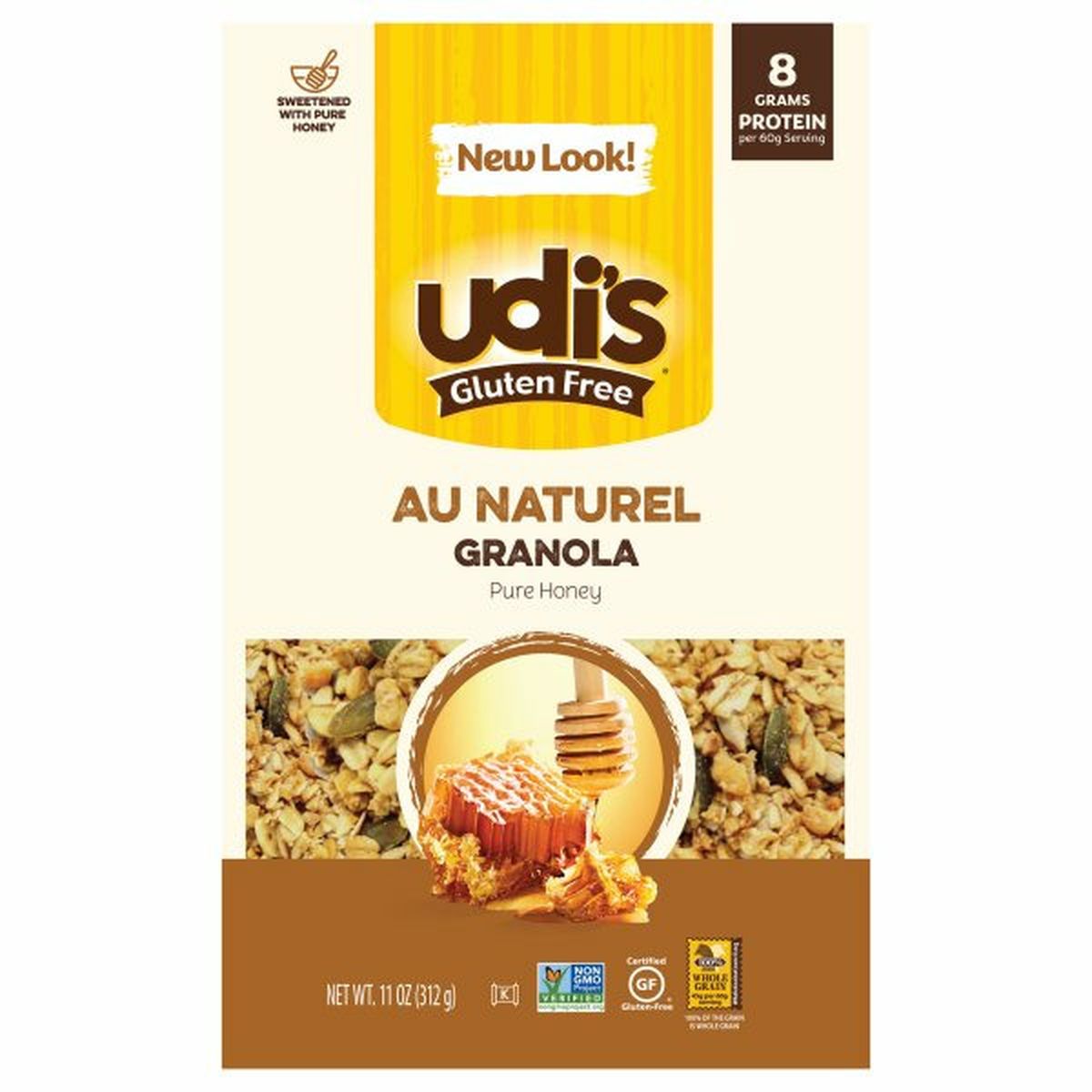 Calories in Udi's Granola, Pure Honey, Au Naturel