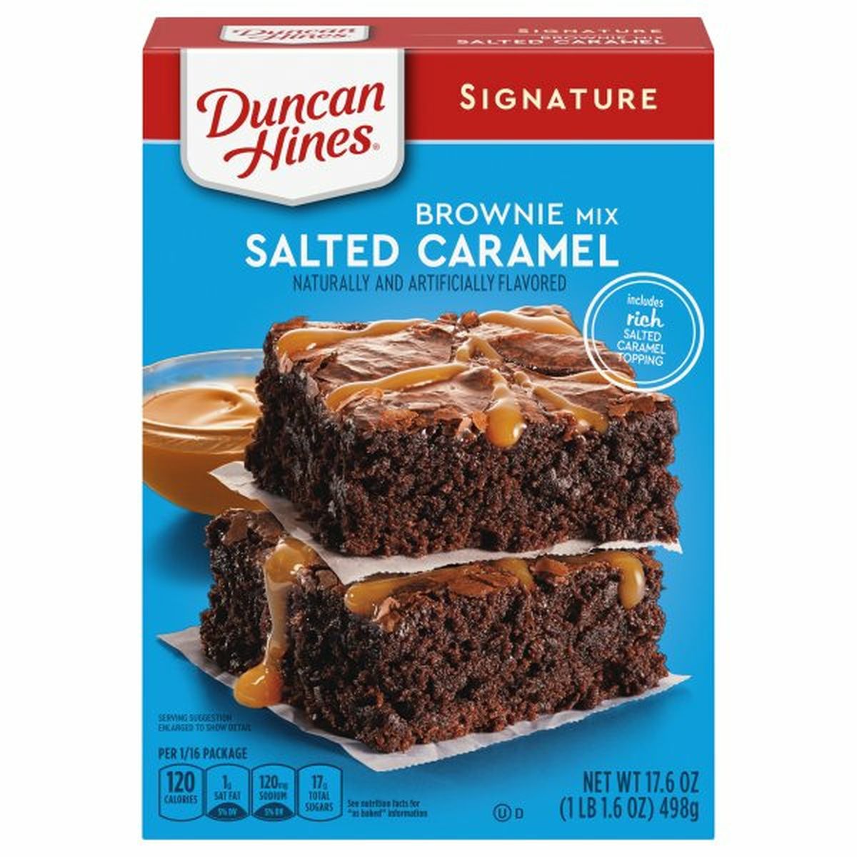 Calories in Duncan Hines Signature Brownie Mix, Salted Caramel
