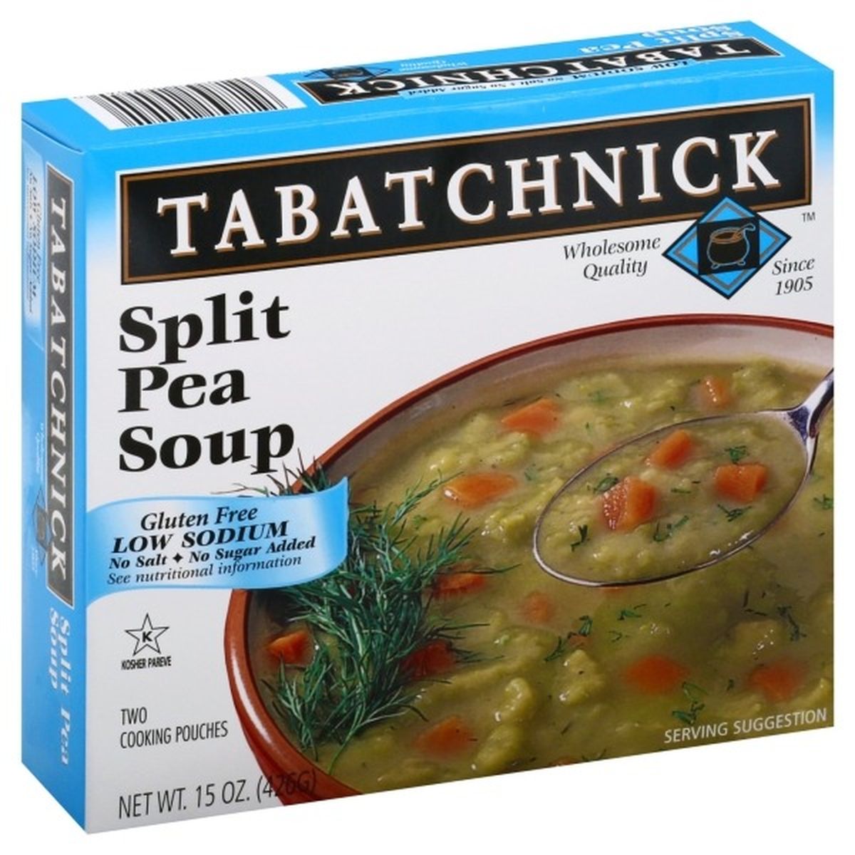 Calories in Tabatchnick Soup, Low Sodium, Split Pea
