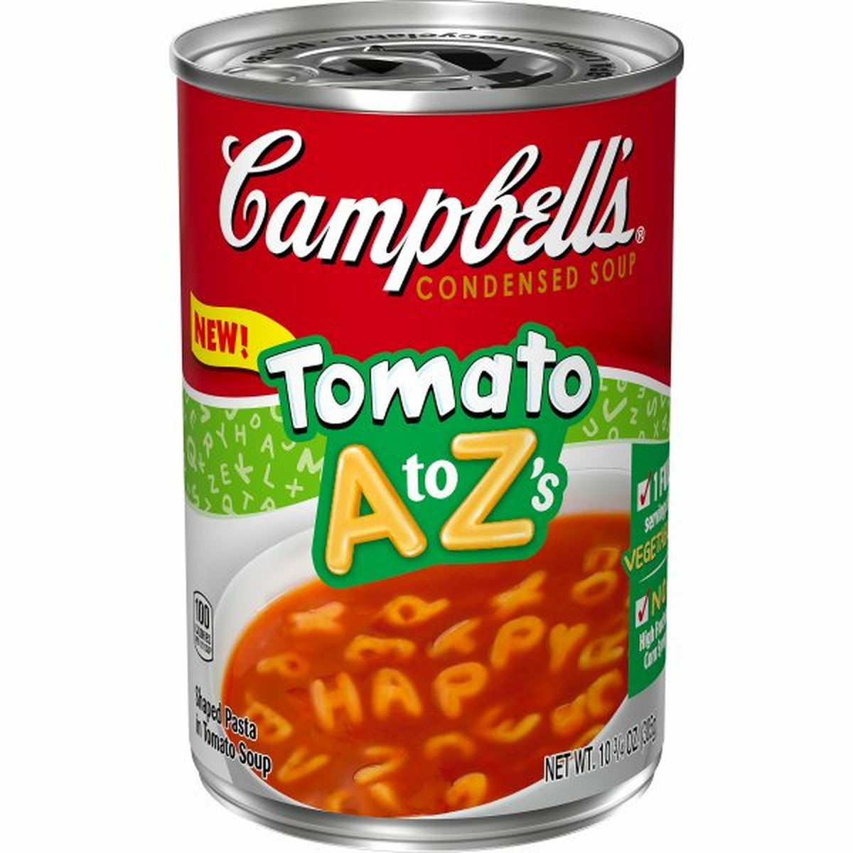 Calories in Campbell'ss Tomato Soup with Alphabet Pasta