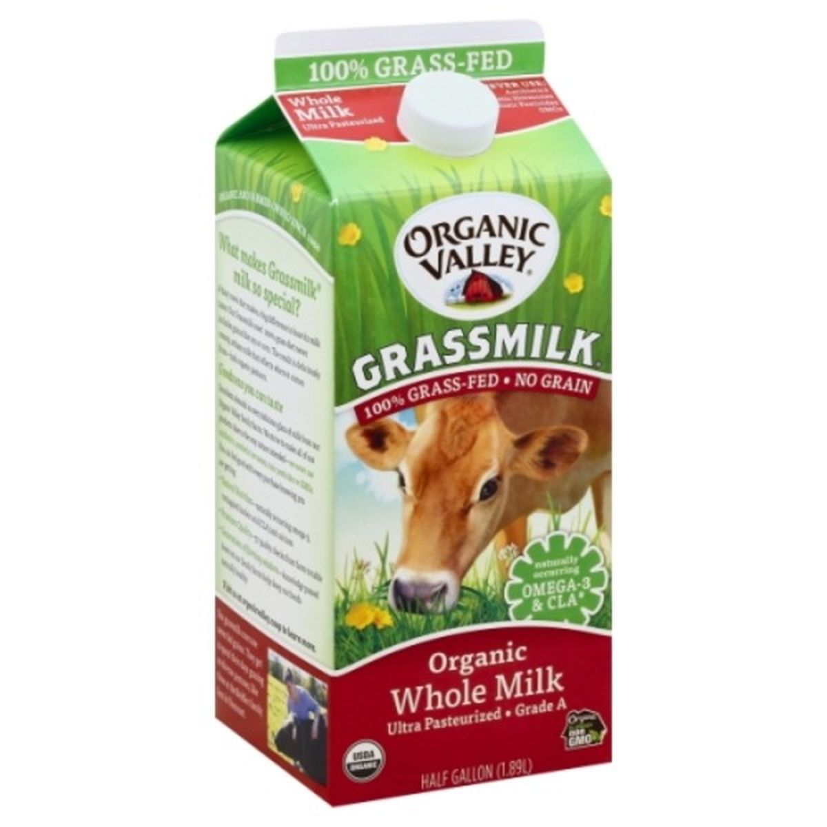 Calories in Organic Valley Grassmilk Milk, Whole, Organic