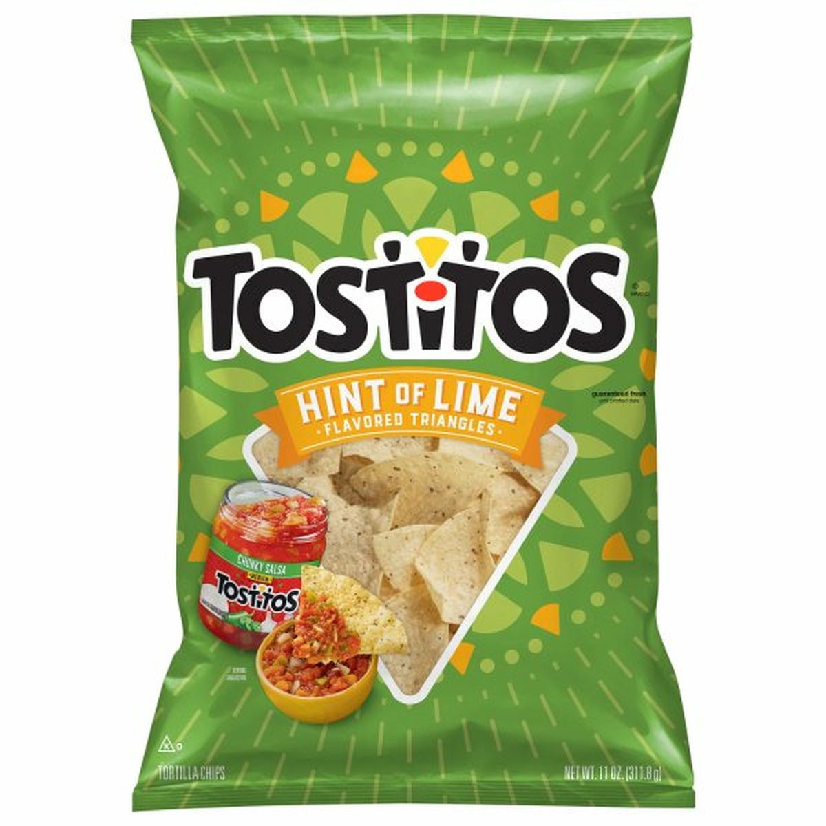 Calories in Tostitos Tortilla Chips, Hint of Lime