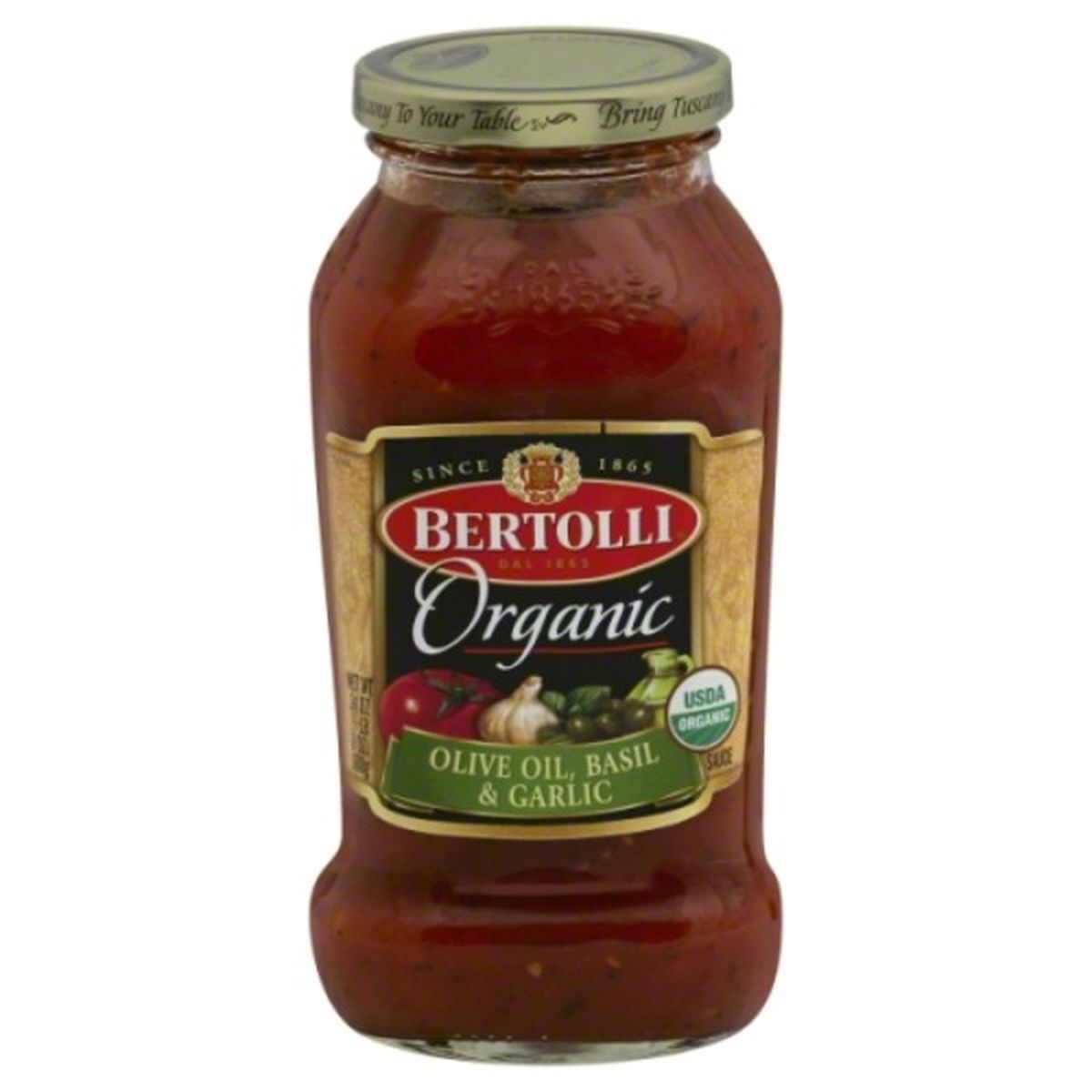 Calories in Bertolli Organic Sauce, Olive Oil, Basil & Garlic