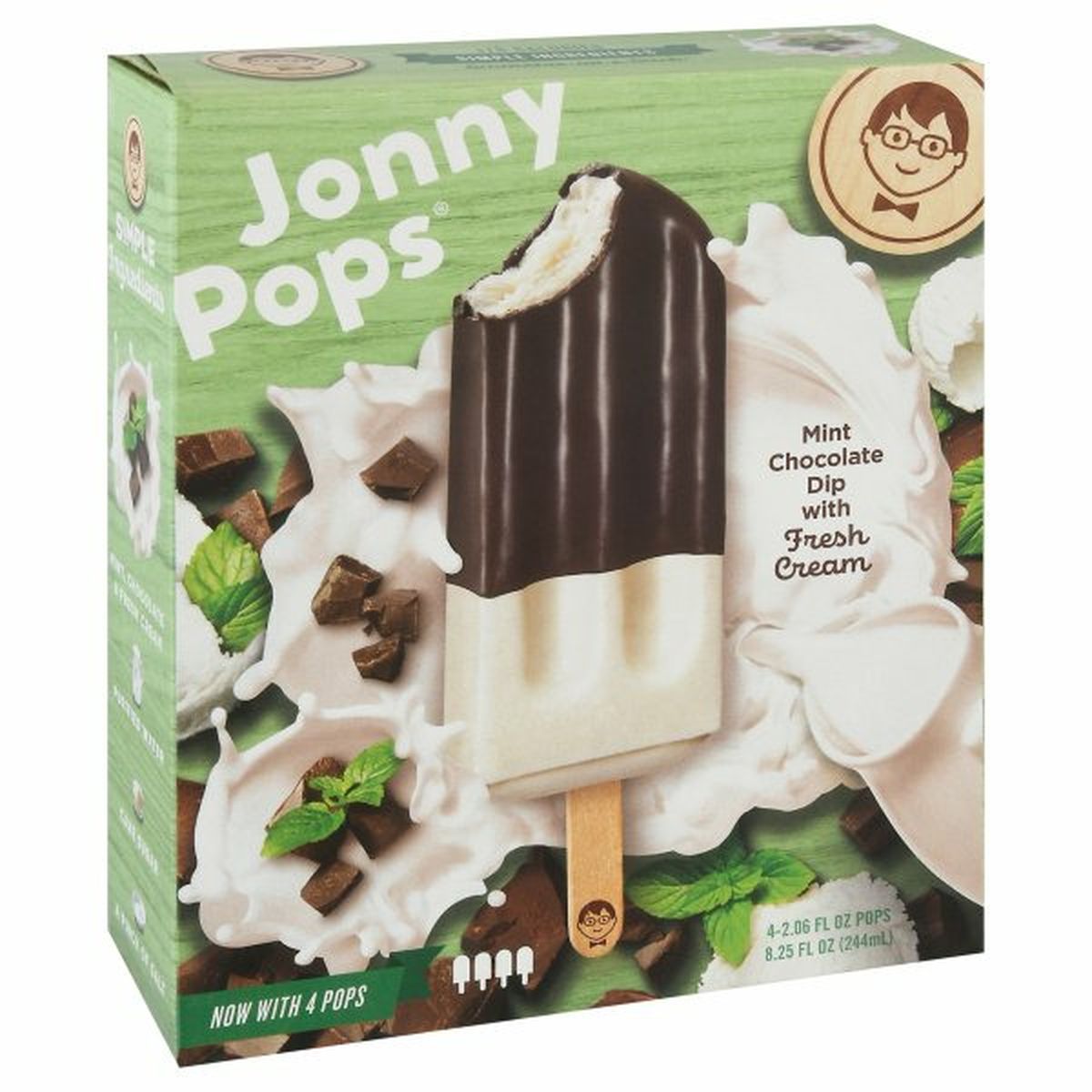 Calories in JonnyPops Pops, Mint Chocolate Dip
