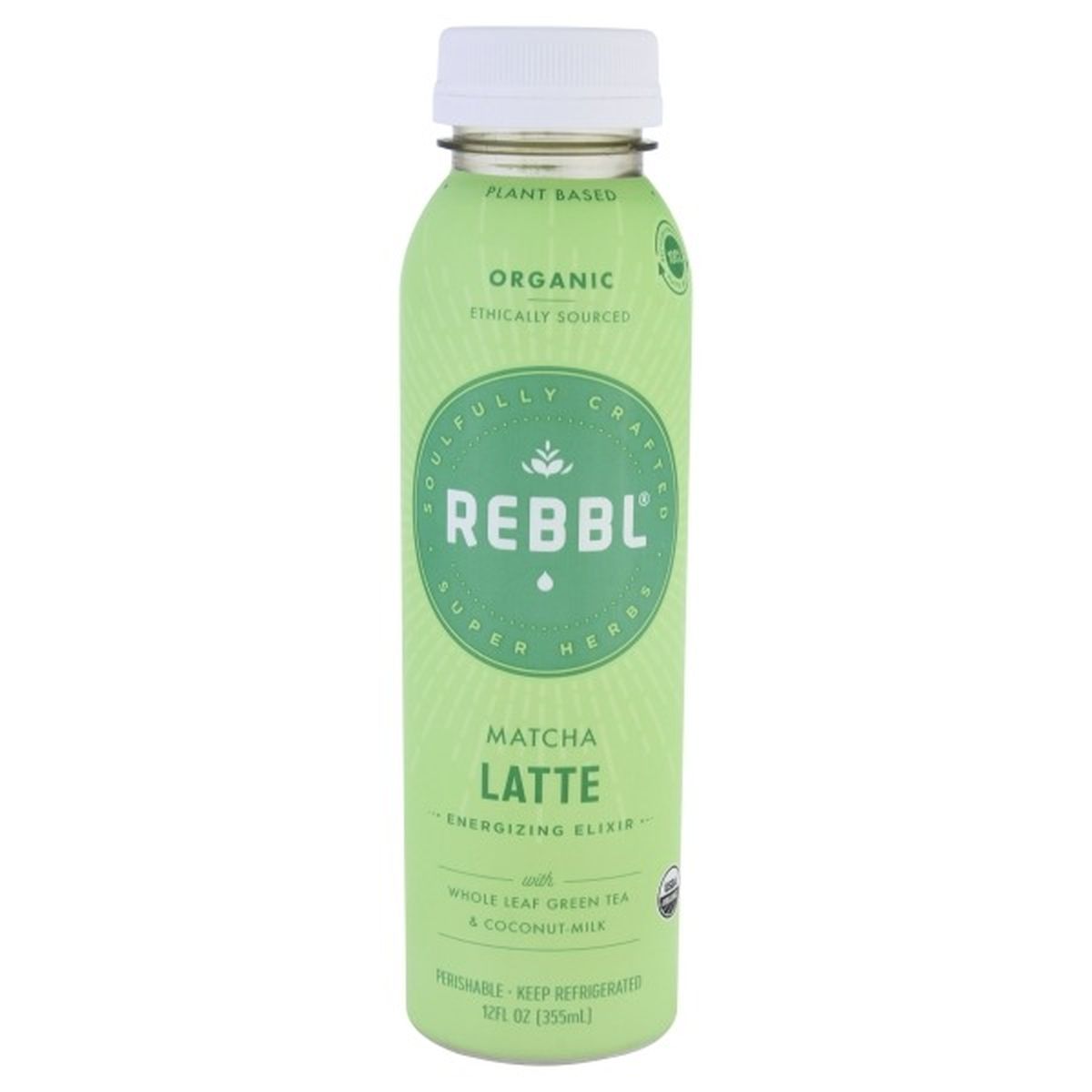 Calories in REBBL Energizing Elixir, Organic, Matcha Latte