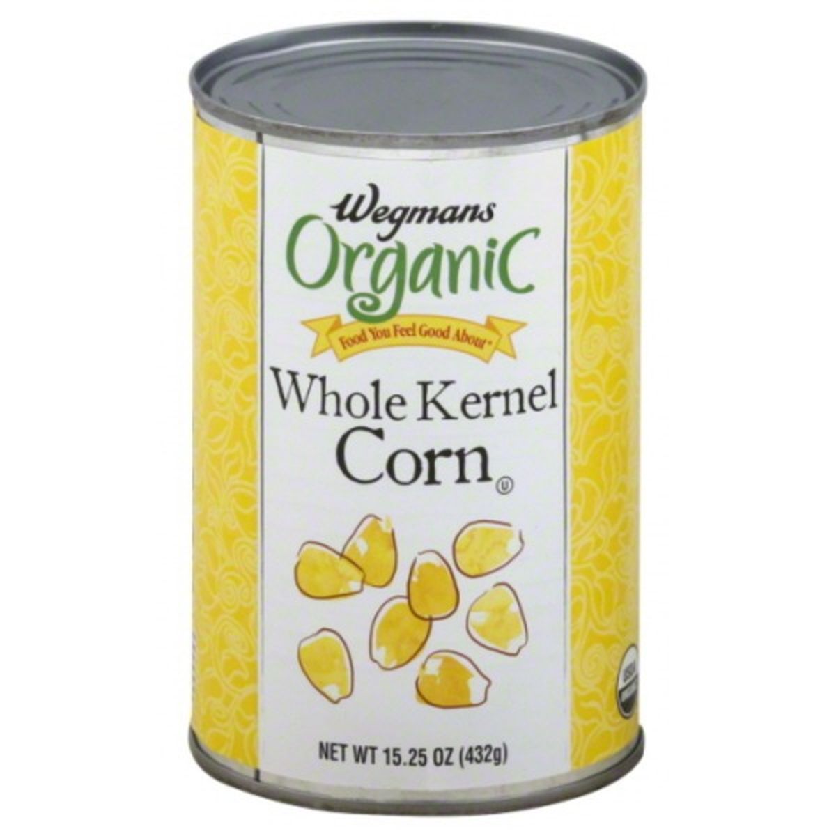 Calories in Wegmans Organic Corn, Whole Kernel