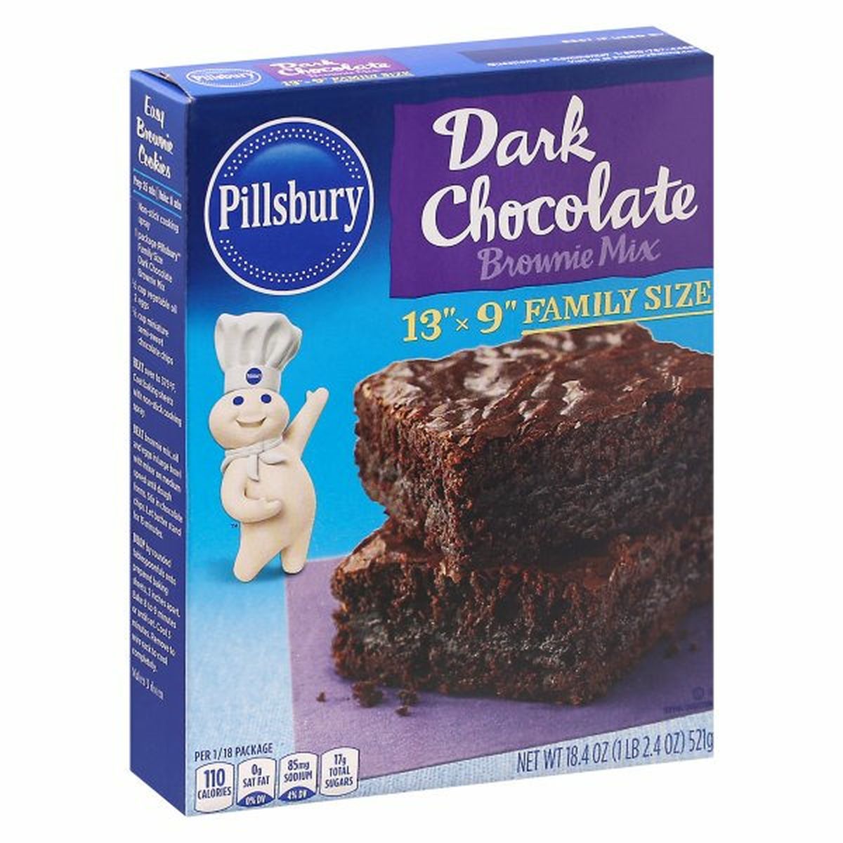 Calories in Pillsbury Brownie Mix, Dark Chocolate, Family Size